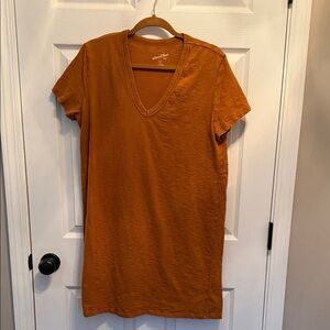 Universal Thread Women's Size XL Rust V-Neck T-Shirt Dress